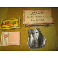 Коробка из под сигар 19 в,пачки из под сигарет Золотое Руно 50-е г.,Любительские г.Рига 40-е года,кисет евреский.С рубля.
