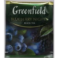 Чай Greenfield Blueberry Nights (черный, гибискус, лист черной смородины, ягоды черники, лепестки мальвы) 1 пакетик