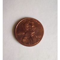 1 цент США 2007 D