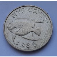 Бермуды 5 центов, 1986 (1-6-89)