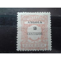Ангола, колония Португалии 1921 Доплатная марка 2 сентаво