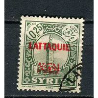 Государство Алавитов (Санджак Латакия) - 1931 - Надпечатка на марках Сирии 0,25 Pia LATTAQUIE  - [Mi.5] - 1 марка. Гашеная.  (LOT Df24)
