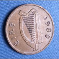 1 пенни 1980. Ирландия.
