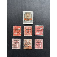 Германия марки / Сталин 1954 год / стандарты Берлин с надпечаткой Советская оккупационная зона 1948 год