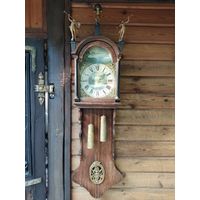 Антикварные Голландские Настенные Часы Заанские/ Zaance Clock Dutch Начало ХХ века.