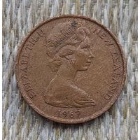 Новая Зеландия 2 цента 1967 года.