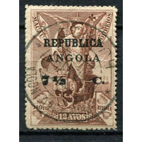 Португальские колонии - Ангола - 1914 - Надпечатка REPUBLICA ANGOLA и нового номинала на марках Макао 7 1/2C на 12A - [Mi.123] - 1 марка. Гашеная.  (Лот 97AP)
