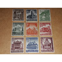 Германия Рейх 1940 Архитектура. Города. Полная серия 9 чистых марок