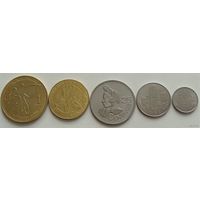 Гватемала. набор 5 монет 5 10 25 50 сентаво 1 кетцаль 2012-2016 год