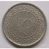 Суринам 10 центов 1986 г