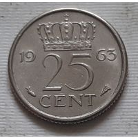 25 центов 1963 г. Нидерланды