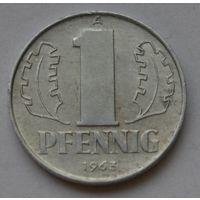 Германия - ГДР 1 пфенниг, 1963 г.