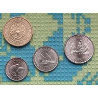 Тонга набор монет 10, 20, 50 центов; 1 паанга. Корабль. UNC.
