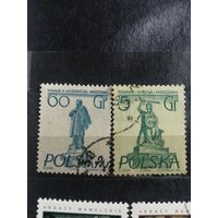 1955 Памятники Варшавы (Польша) 2 марки