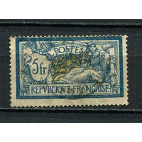 Франция - 1900/1917 - Аллегория 5Fr - (есть тонкое место) - [Mi.100xa] - 1 марка. Гашеная.  (Лот 74CS)