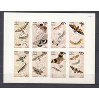 Фауна. Бабочки. Оман. 1975. 8 марок б/з в 1 листе.