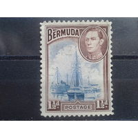Бермуды, колония Англии, 1938. Король Георг VI. Mi- 1,3 евро гаш.
