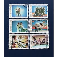 Албания 1976 год Культура Искусство Балет Сцены из Балета Горянка Серия 6 марок Mi:1874-1879 Гашеные