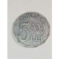 Румыния 5000 лей 2002 года .