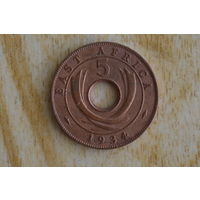 Восточная Африка 5 центов 1934