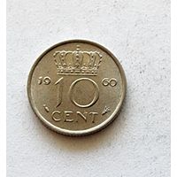 Нидерланды 10 центов, 1960