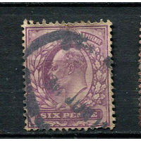 Великобритания - 1902/1913 - Король Эдуард VII 6P - [Mi.111A] - 1 марка. Гашеная.  (LOT S9)