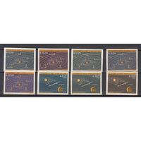 Космос. Солнечная система. Парагвай. 1962. 8 марок б/з. Michel N 1134-1141 (23,0 е).