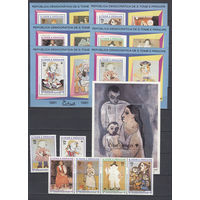 Живопись. Пикассо. Сао Томе 1981. 6 марок, 1 блок и 6 люкс-блоков (полный комплект). Michel N 714-720, бл69 (110,0 е)