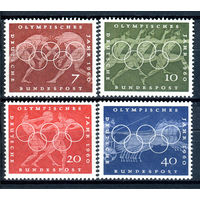 Германия (ФРГ) - 1960г. - Летние Олимпийские игры - полная серия, MNH, одна марка с отпечатком [Mi 332-335] - 4 марки