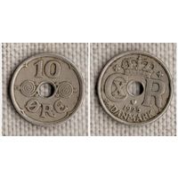Дания 10 оре / эре 1928//FV/