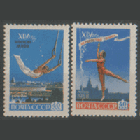 З. 2075/76. 1958. первенство мира по гимнастике в москве. ЧиСт.