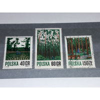 Польша 1971 Флора. Лес. Возобновление лесов. Полная серия 3 марки