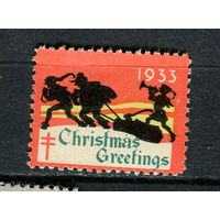 США - 1933 - Рождество и Новый год - 1 виньетка. MNH.  (LOT EA33)-T10P29