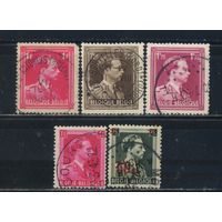 Бельгия Кор 1936-51 Леопольд III Стандарт #424,581,593,874,898