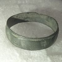 Кольцо старинное (3) с надписью + бонус второе кольцо с трещиной