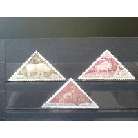 Чад 1962 Наскальные рисунки аборигенов. Доплатные марки