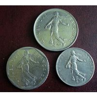 Франция. 3 монеты 1964-1983 г.