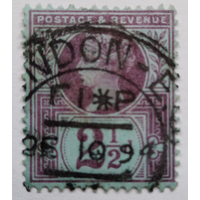 Англия 1887 г. 2,5 пенни
