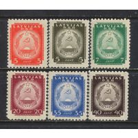 Латвийская ССР 1940 Герб Стандарт #294-6,298,300-1