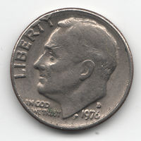 США 10 центов (дайм) 1976 D года, (64)