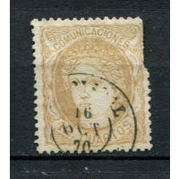 Испания (Временное правительство) - 1870 - Аллегория Испания 12Cs - [Mi.107] - 1 марка. Гашеная.  (Лот 92AM)
