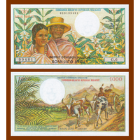 [КОПИЯ] Мадагаскар 1000 франков 1966 с водяным знаком