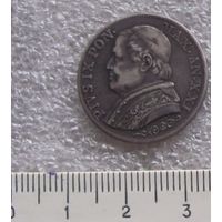 Монета лира Ватикан 1867 год