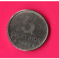 39-04 Бразилия, 5 крузейро 1980 г.
