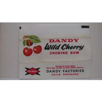 Обертка от жвачки Dandy Wild Cherry, Дания