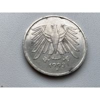 Германия ФРГ 5 марок 1993 г А