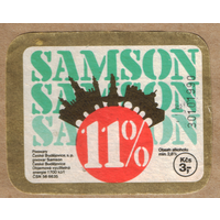 Этикетка пива Samson Чехия б/у Е494