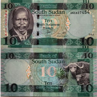 Южный Судан 10 Фунтов 2015 UNC П2-230