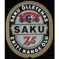 Этикетка пиво Saku 7,5 Эстония Ф198