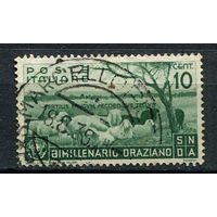 Королевство Италия - 1936 - Стадо овец 10С - [Mi.547] - 1 марка. Гашеная.  (Лот 100AM)